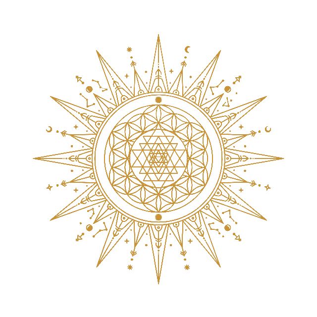 Mandala sagrada dorada